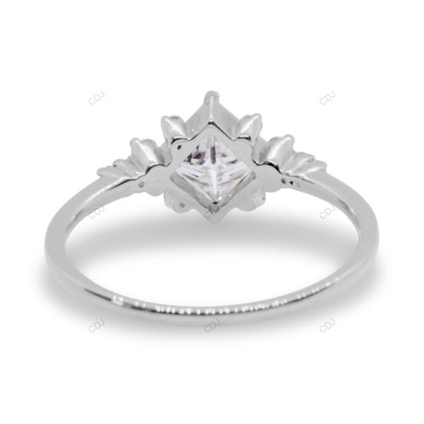 East West Lab Grown Diamond Cluster Gold Ring
