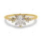 East West Lab Grown Diamond Cluster Gold Ring