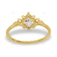 East West Lab Grown Diamond Cluster Gold Ring