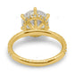 Hidden Halo White Gold Lab Grown Diamond Ring
