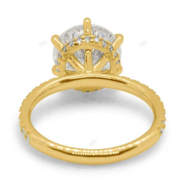 Hidden Halo White Gold Lab Grown Diamond Ring