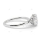 Hidden Halo Oval Cut Lab Grown Diamond Solid Gold Ring