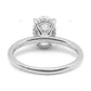Hidden Halo Oval Cut Lab Grown Diamond Solid Gold Ring