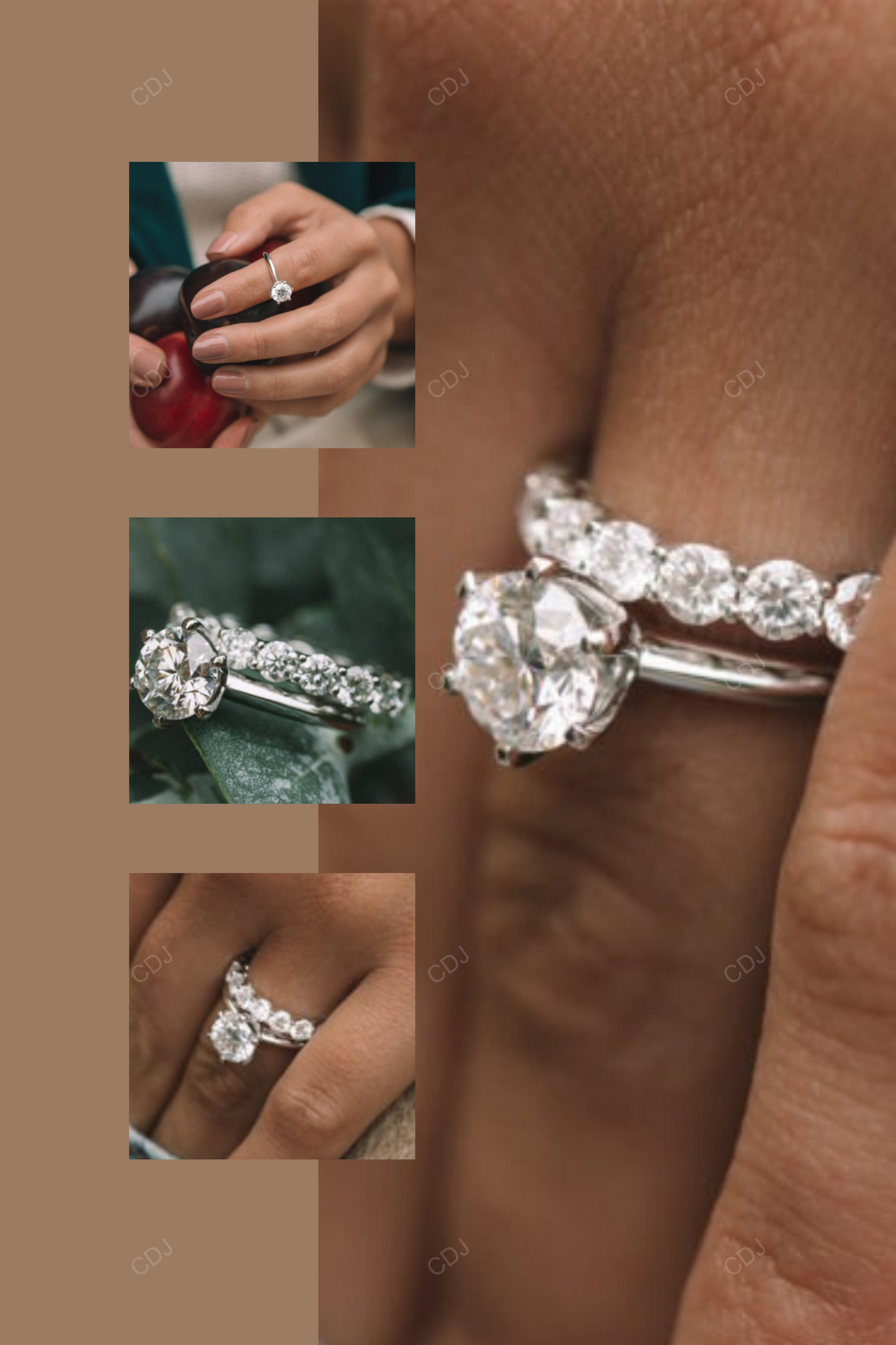 Six Prong Lab Grown Diamond Rose Gold Ring