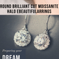 White Gold CVD Diamond Cluster Drop Earrings