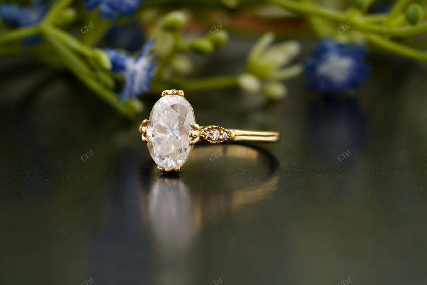 Oval Lab-Grown Diamond Solitaire Ring