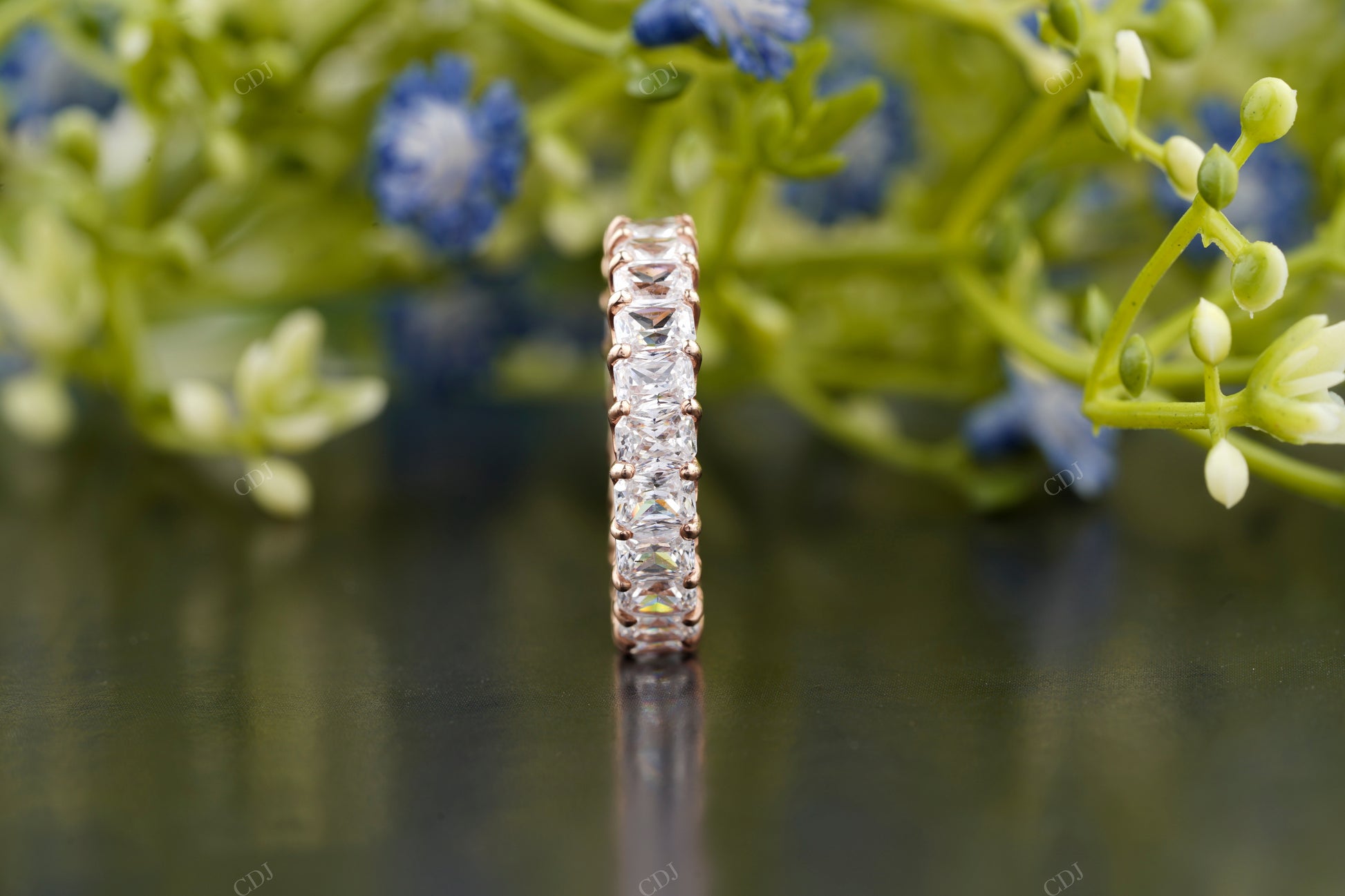 Emerald Moissanite Diamond Full Eternity Band customdiamjewel
