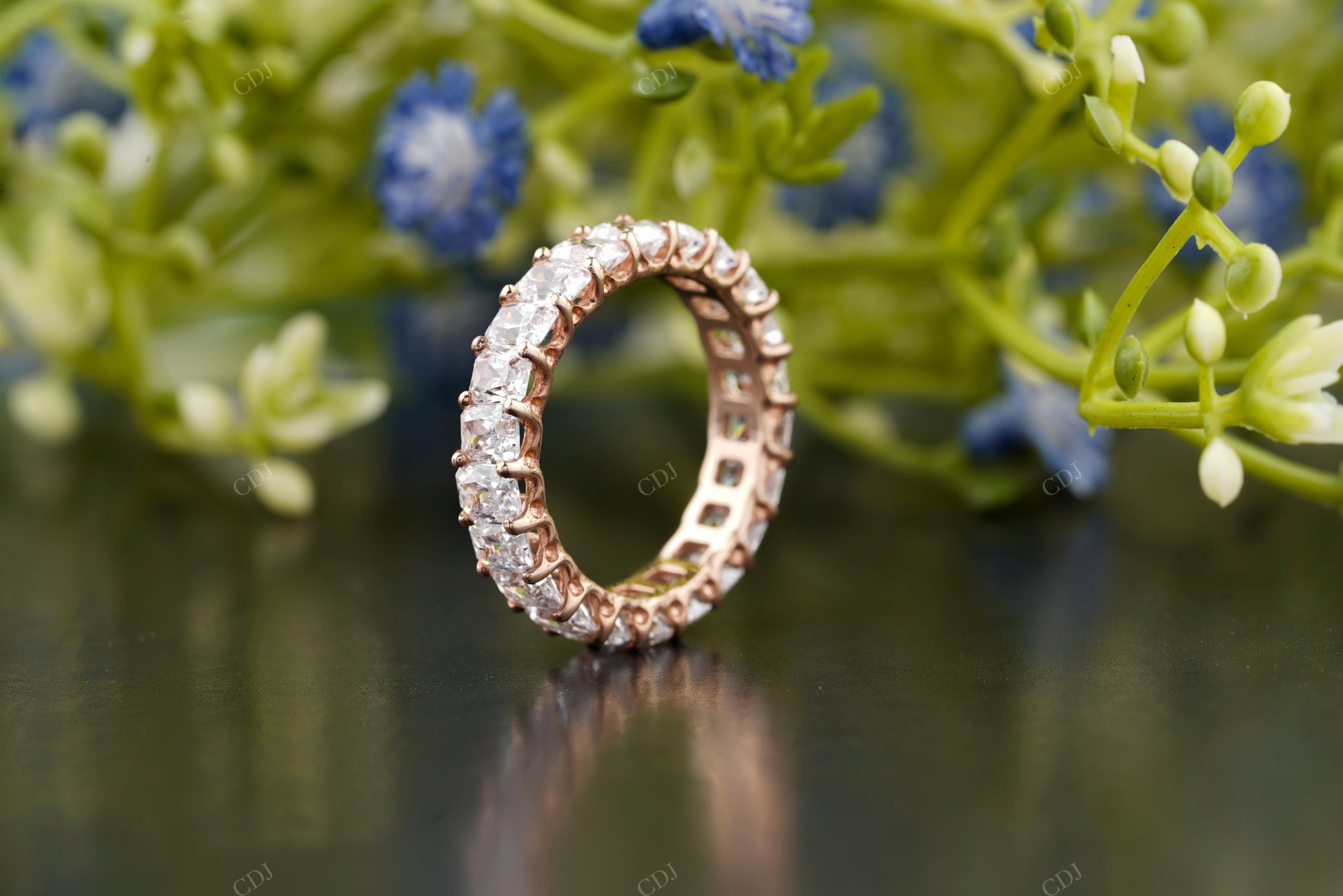 Emerald Moissanite Diamond Full Eternity Band customdiamjewel