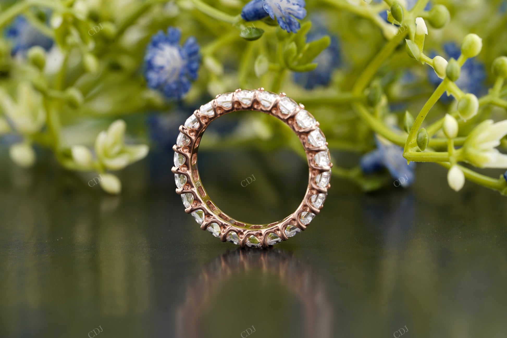 Emerald Moissanite Diamond Full Eternity Band customdiamjewel