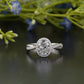 Lab-Grown Diamond Pavé Halo Ring