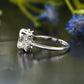 Floral Side Stone Lab Grown Diamond Ring