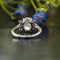 Floral Side Stone Lab Grown Diamond Ring