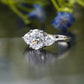 Lab-Grown Diamond Oval Three-Stone Ring