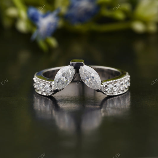 Marquise Lab-Grown Diamond Curved Band customdiamjewel