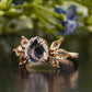 Floral Marquise Side Stone Moissanite Ring customdiamjewel