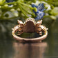 Floral Marquise Side Stone Moissanite Ring customdiamjewel