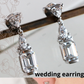 Emerald Cut Lab Grown Diamond Stud Earrings For Wedding