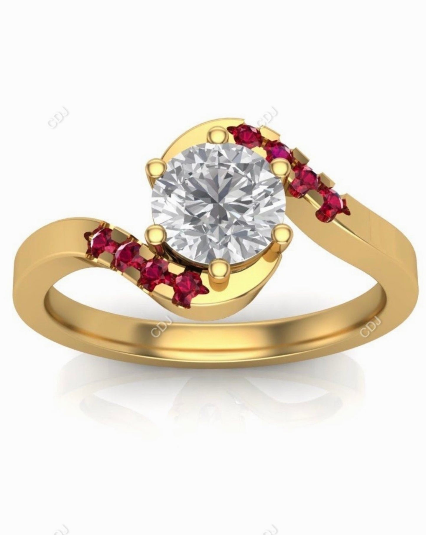 2.22 CTW Round Cut Prong Set Engagement Ring