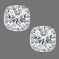 Halo Setting Lab Grown Diamond Stud Earrings