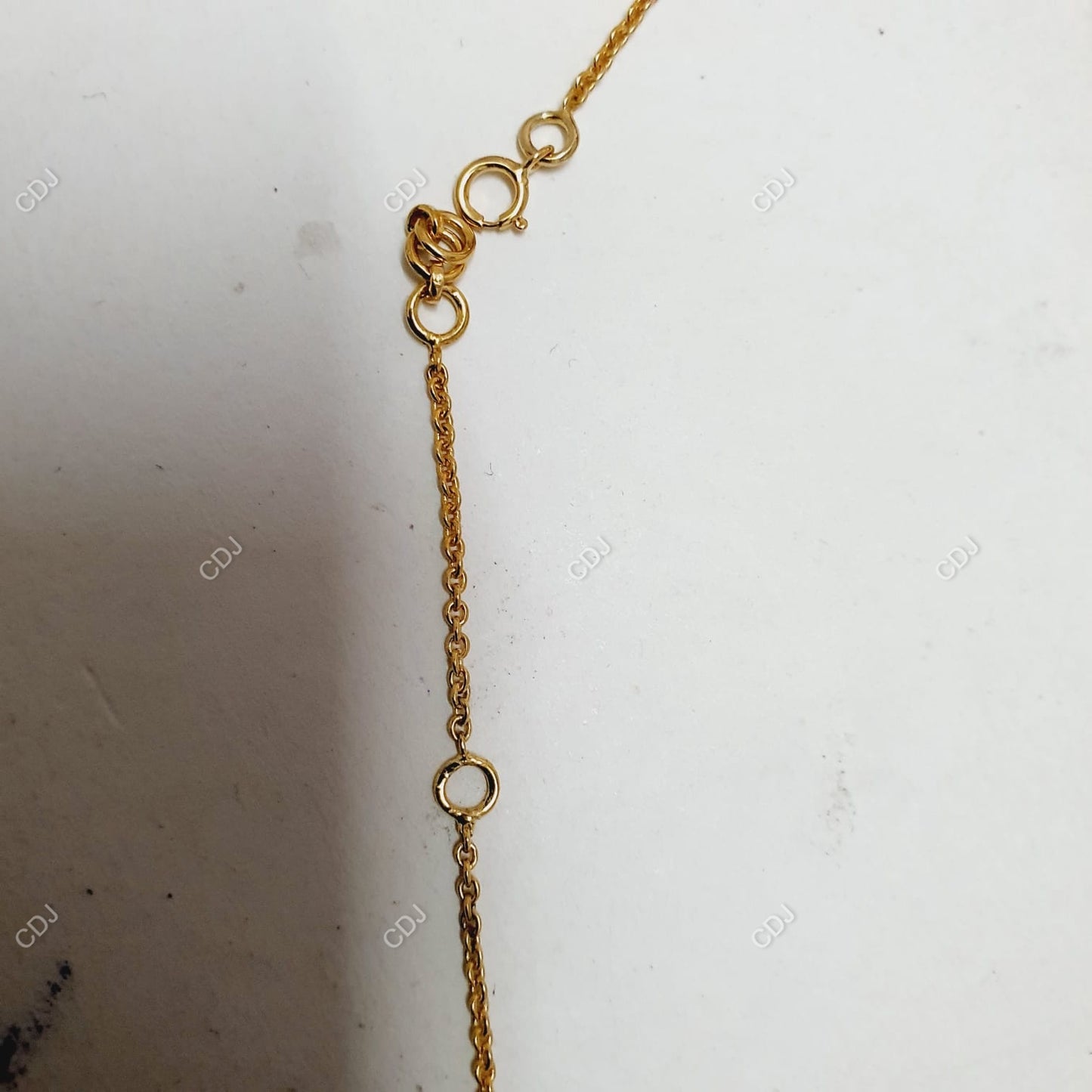 10K Yellow Gold 3.25 CTW Pear Cut Lab-Grown Diamond Dangle Station Necklace