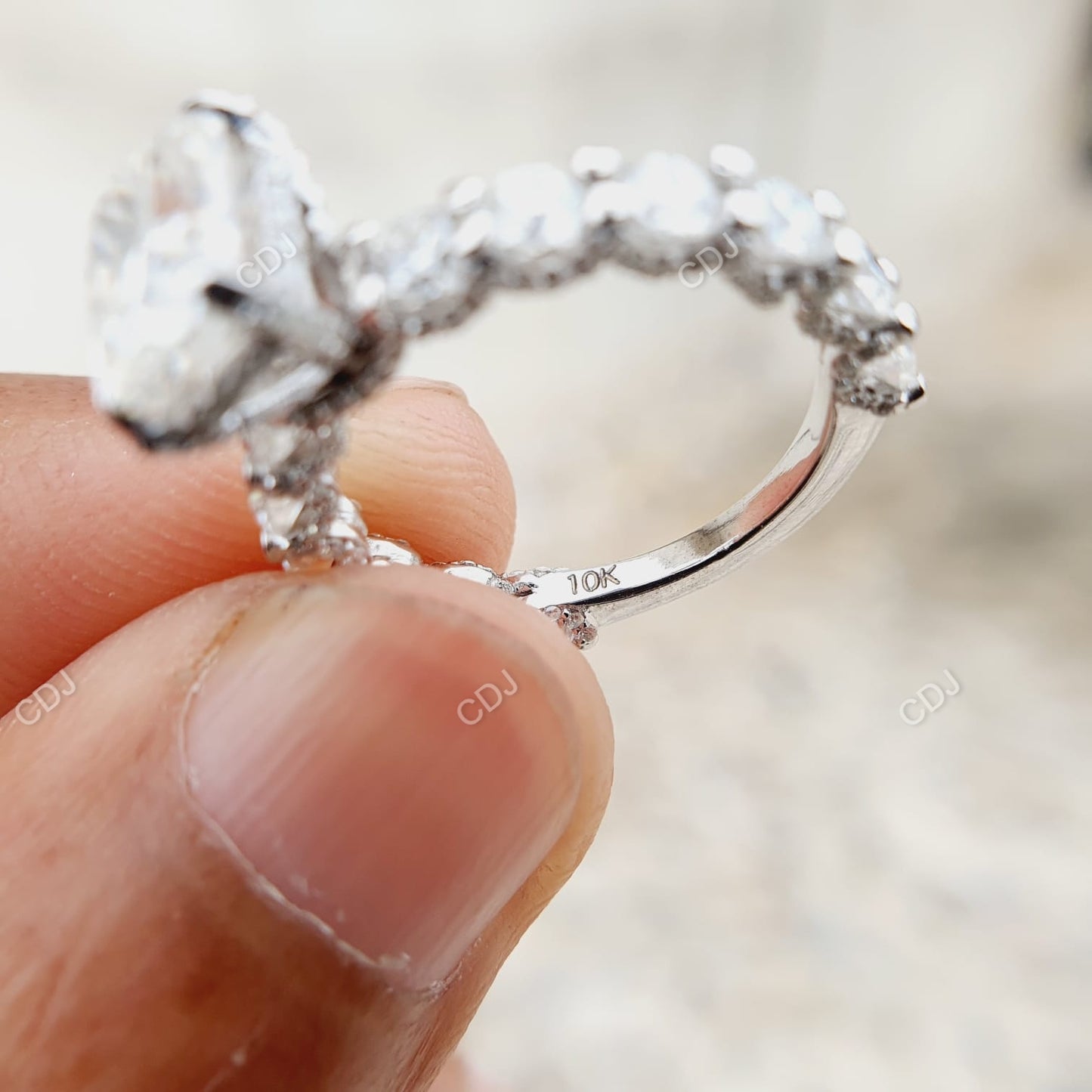 2.66 CTW Emerald Lab-Grown Diamond Engagement Ring