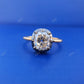Old Mine Cut Lab Grown Diamond Solitaire Ring