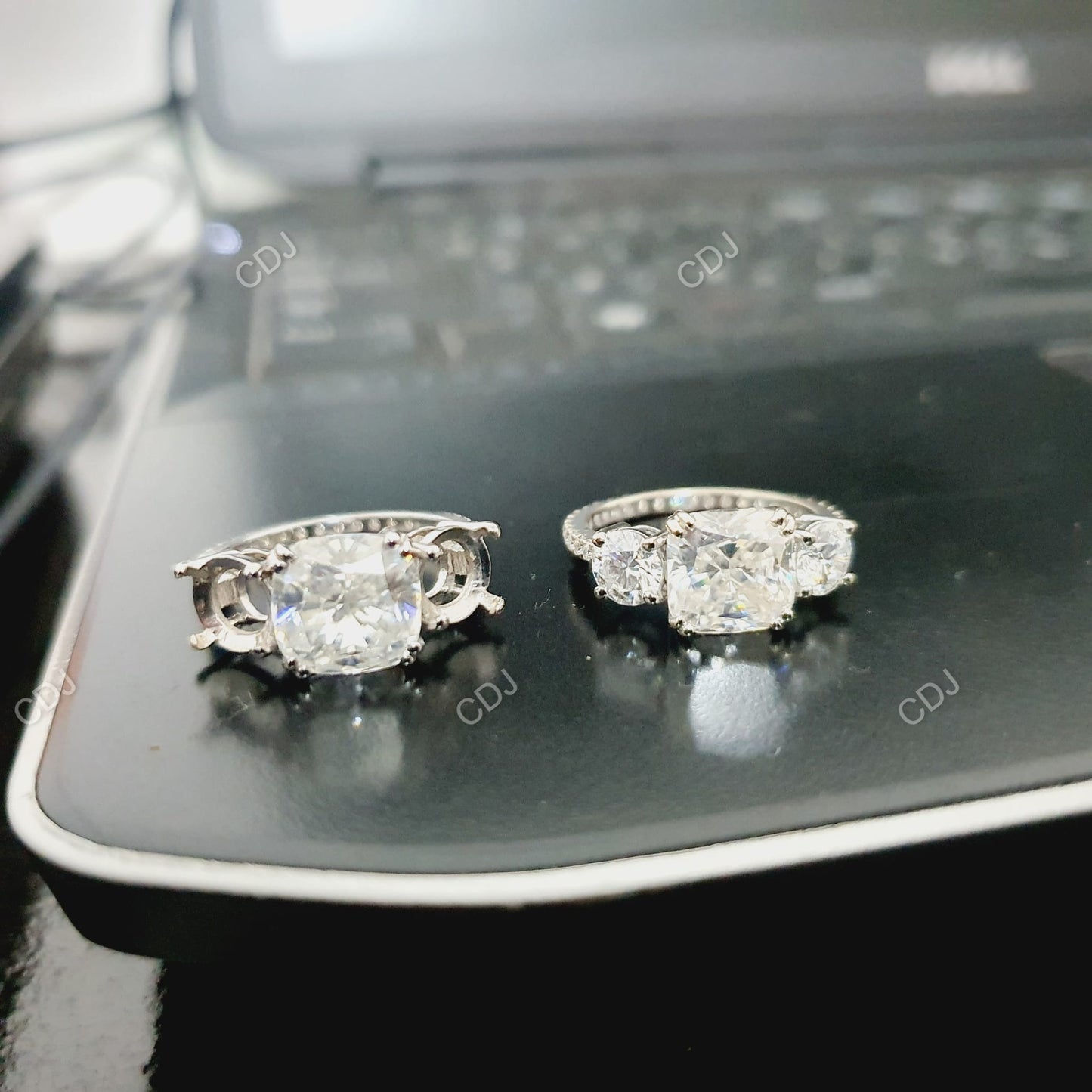 5.30 CTW Lab-Grown Diamond Bridal Ring Set