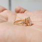 18K Gold 0.56 CTW Pear Cut Three-Stone Diamond Engagement Ring