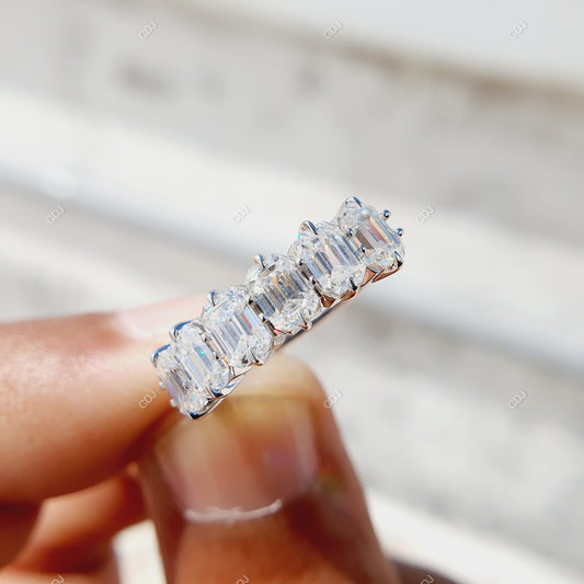 0.75 CTW Lab-Grown Diamond Half Eternity Wedding Band Wedding Band customdiamjewel