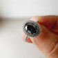 2.22 CTW Black Onyx Oval Cut Halo Diamond Engagement Ring Engagement Ring customdiamjewel