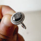 2.22 CTW Black Onyx Oval Cut Halo Diamond Engagement Ring Engagement Ring customdiamjewel