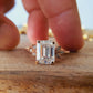 2.36 CTW Emerald Cut Lab Grown Diamond Cluster Ring