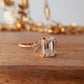 2.36 CTW Emerald Cut Lab Grown Diamond Cluster Ring