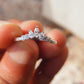 0.22 CTW Cluster Lab-Grown Curved Wedding Band