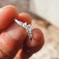 0.22 CTW Cluster Lab-Grown Curved Wedding Band