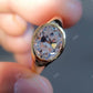 1.45 CTW 14K Yellow Gold Oval Cut Diamond Bezel-Set Signet Ring