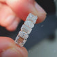 1.40 CTW Oval and Baguette Cut Lab-Grown Half Eternity Band