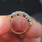 1.40 CTW Oval and Baguette Cut Lab-Grown Half Eternity Band