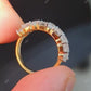 1.40 CTW Oval and Baguette Cut Lab-Grown Half Eternity Band