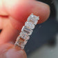 1.40 CTW Oval and Baguette Cut Lab-Grown Half Eternity Band