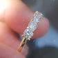 10K Yellow Gold 1.15 CTW Round Cut Diamond Five-Stone Wedding Band
