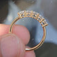 10K Yellow Gold 1.15 CTW Round Cut Diamond Five-Stone Wedding Band