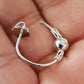 0.24 CTW Pink and White Round Diamond Angel Wing Hoop Earrings
