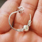 0.24 CTW Pink and White Round Diamond Angel Wing Hoop Earrings
