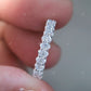1.24 CTW 14K White Gold Oval Cut Lab-Grown Shared Prong Eternity Band