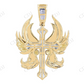 925 VVS Two Tone Moissanite Angel Wings Diamond Cross Pendent Hip Hop Pendent CustomDiamJewel
