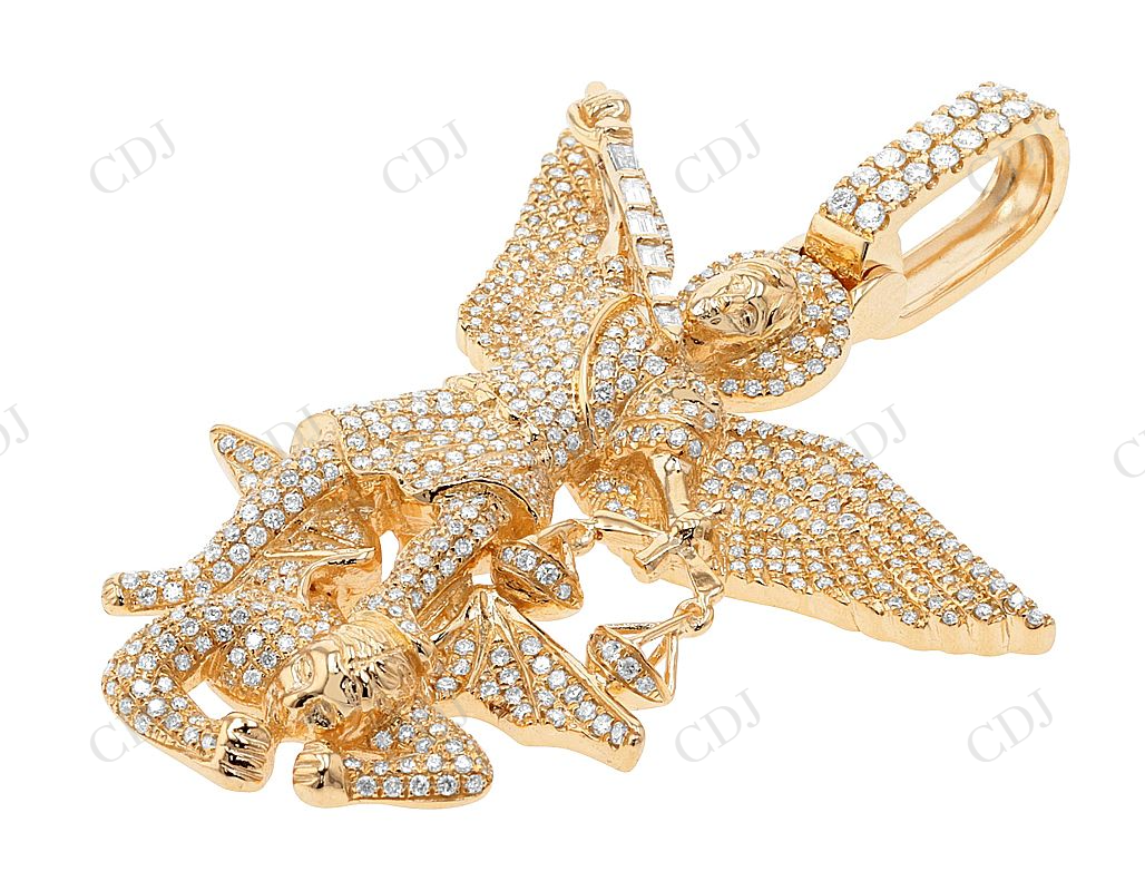 1.95 CTW VVS Moissanite Slaying Devil Pendent Hip Hop Pendent CustomDiamJewel