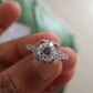 1.55 CTW Round Cut Lab-grown Diamond Vintage Engagement Ring