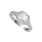 1.55 CTW Round Cut Lab-grown Diamond Vintage Engagement Ring