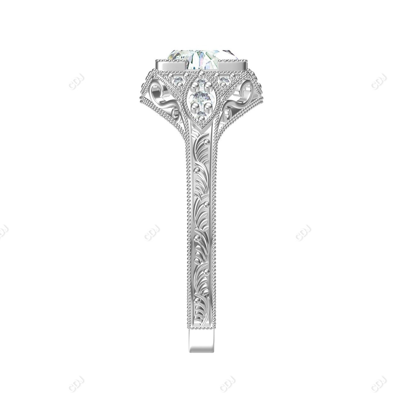 1.55 CTW Round Cut Lab-grown Diamond Vintage Engagement Ring